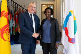 PIerre-Yves Jeholet et Louise Mushikiwabo © Antoine Jamonneau
